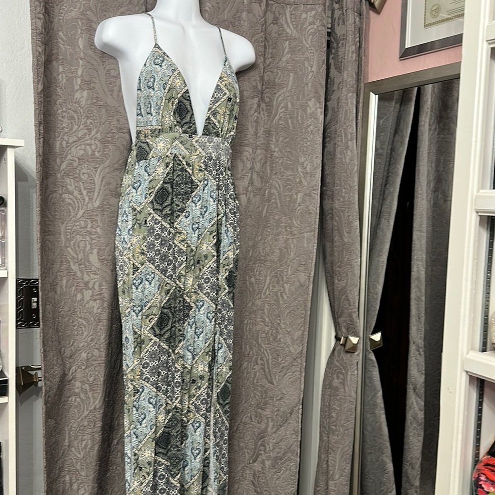 Green paisley dress